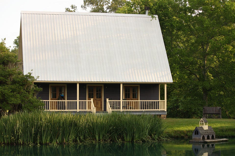 house near lake