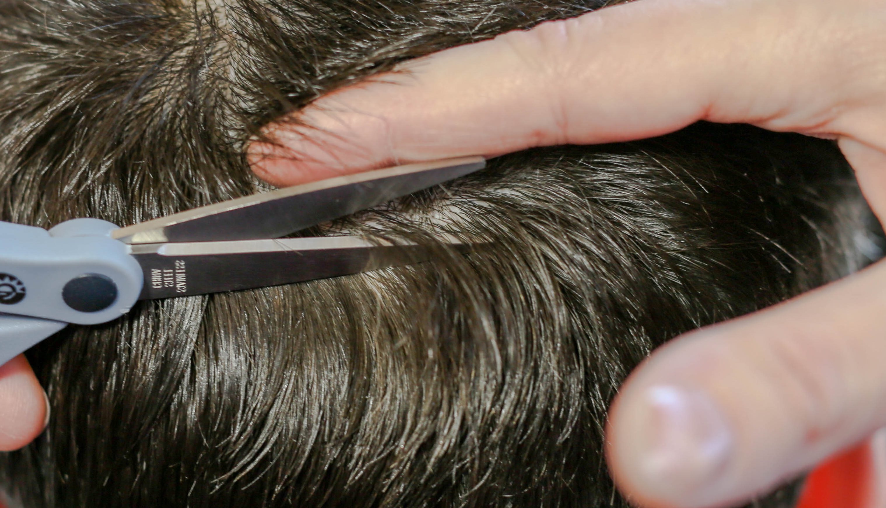 cutting boy's hair